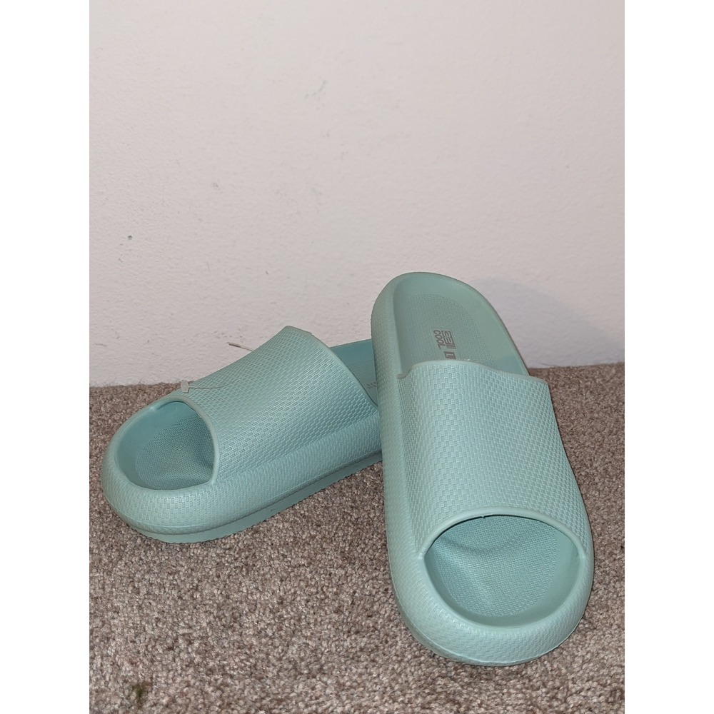 EZ Cool Slides Pillow Sandals Comfort Lightweight Mint Green Size 9-10 L‎ NWOT